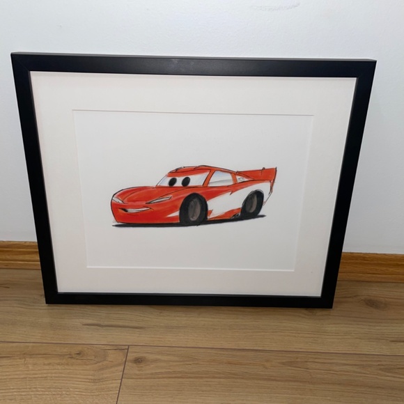 Disney PIXAR Cars ‘Lightening McQueen’ Collectable Framed Print - Pottery Barn - Picture 5 of 15